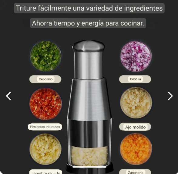 Picadora de alimentos de acero