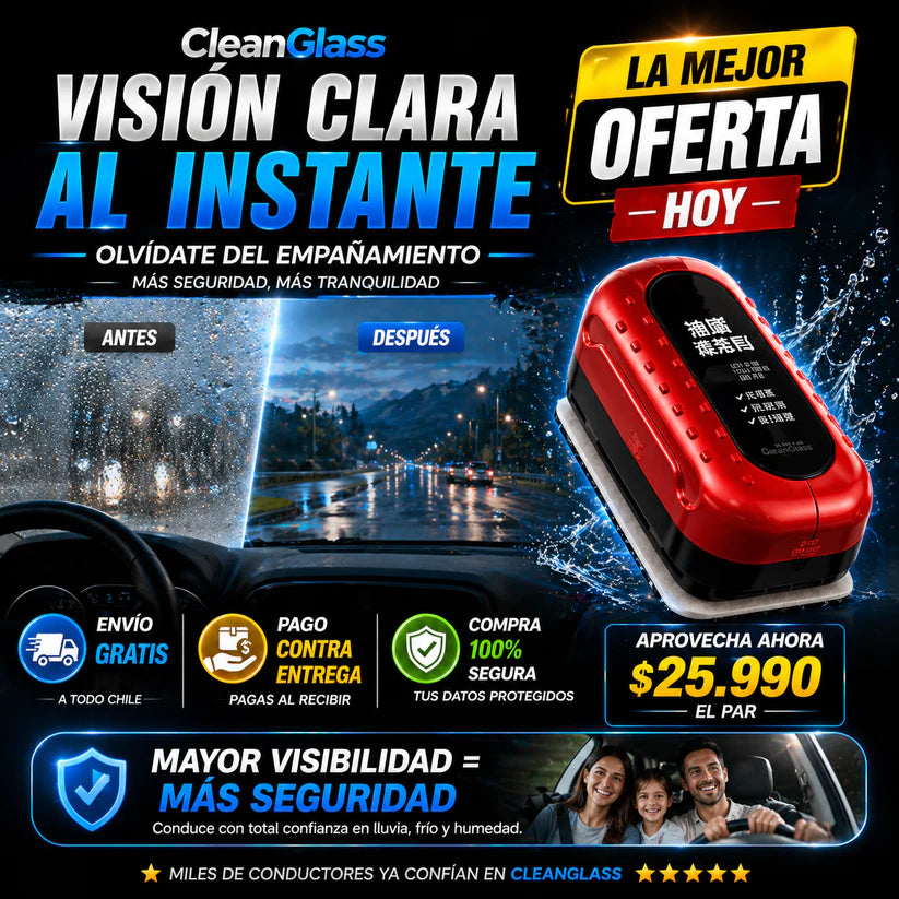 Limpiador de Parabrisas y Vidrios de Auto
